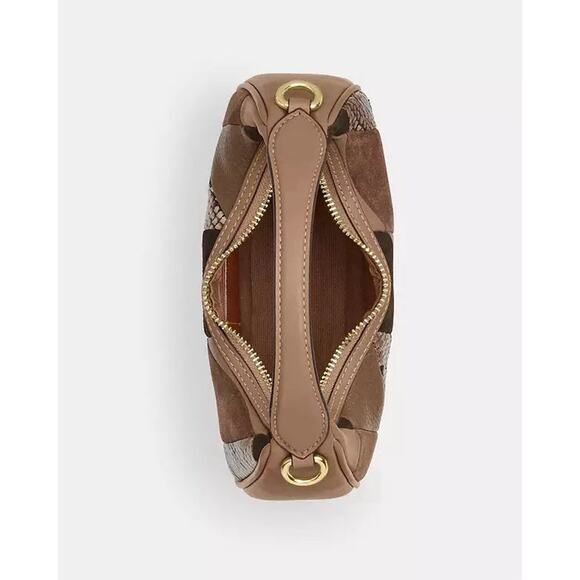 NWT Coach Carmen Mini Crossbody Bag in Patchwork CCE64 Gunmetal/Olive Multi - Picture 12 of 12